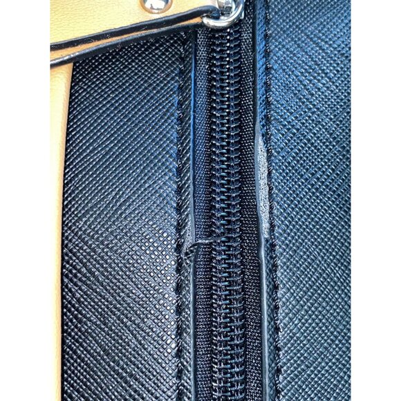 Giani Bernini Saffiano North South Crossbody Black/Brown/Silver NWD - Picture 4 of 4